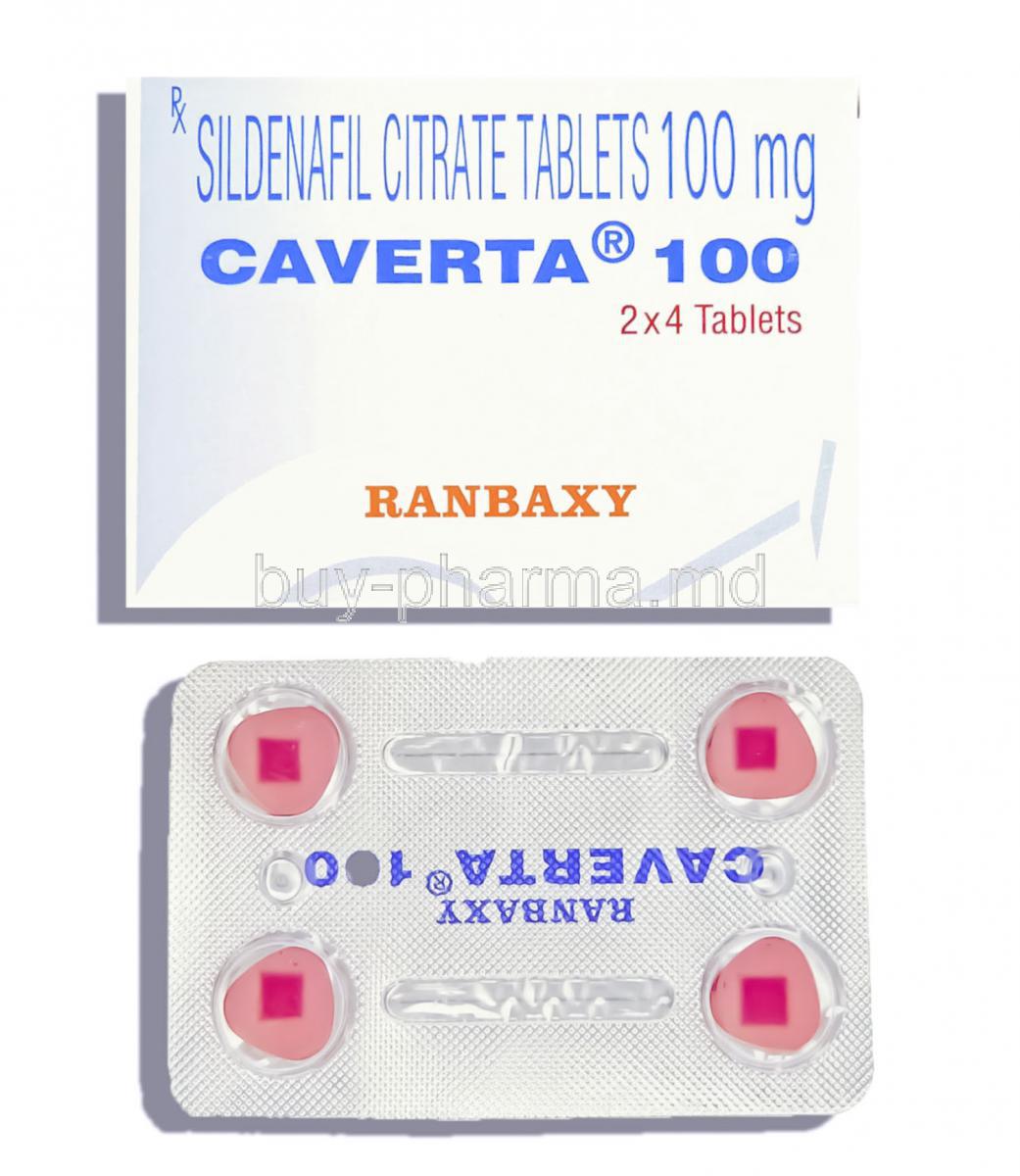 Caverta  Sildenafil Citrate 100mg Tablet (Ranbaxy)
