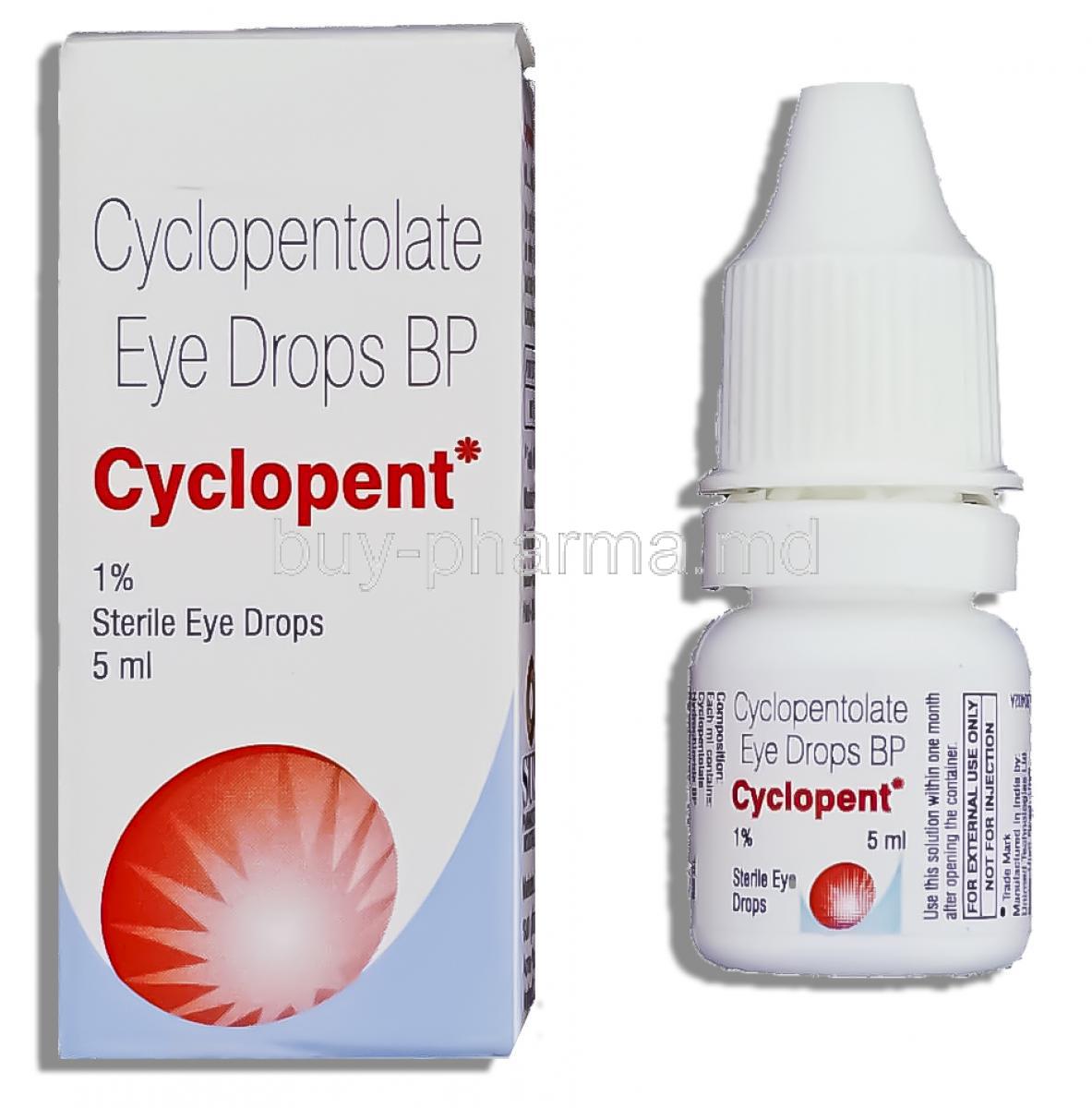 Cyclopent,  Generic AK-Pentolate,  Cyclopentolate 1% 5ml  Drop (Milmet Pharma)