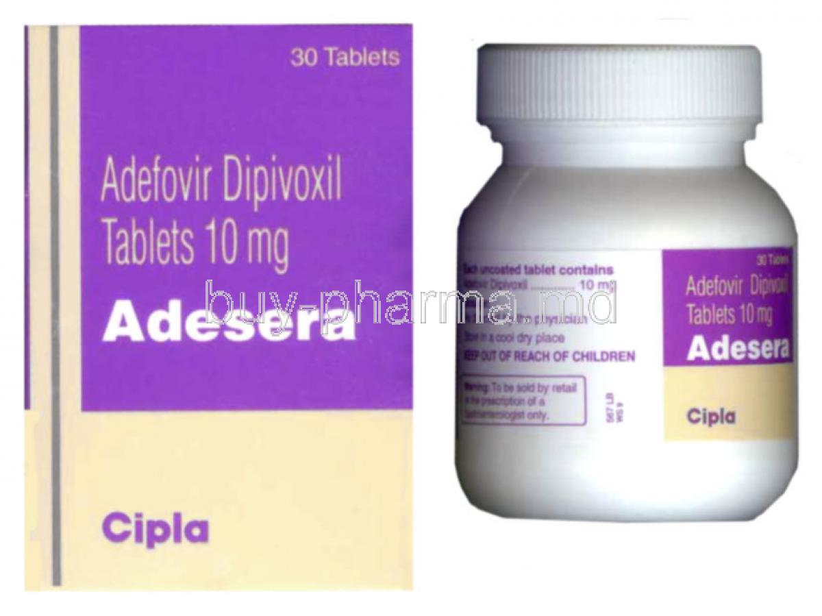 Adesera, Generic Hepsera, Adefovir Dipivoxil 10 mg Tablet (Cipla)