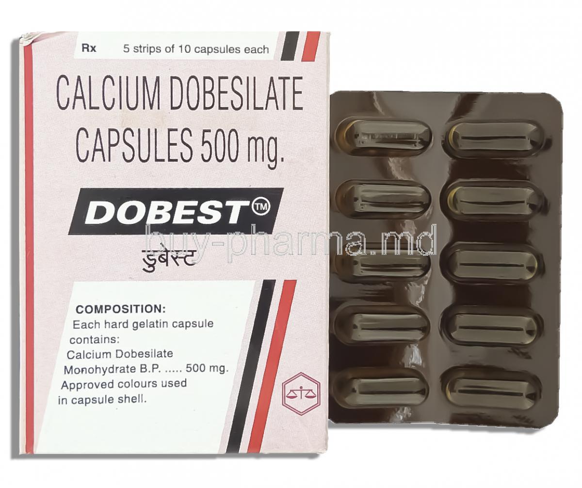 Dobest, Calcium Dobesilate 500 mg Capsule (Wallace Pharmaceuticals)