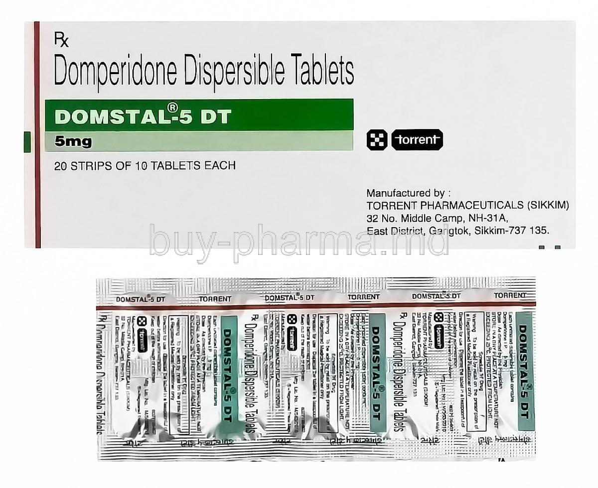 Domstal-5 DT, Generic Motilium, Domperidone 5mg Dispersible Tablet