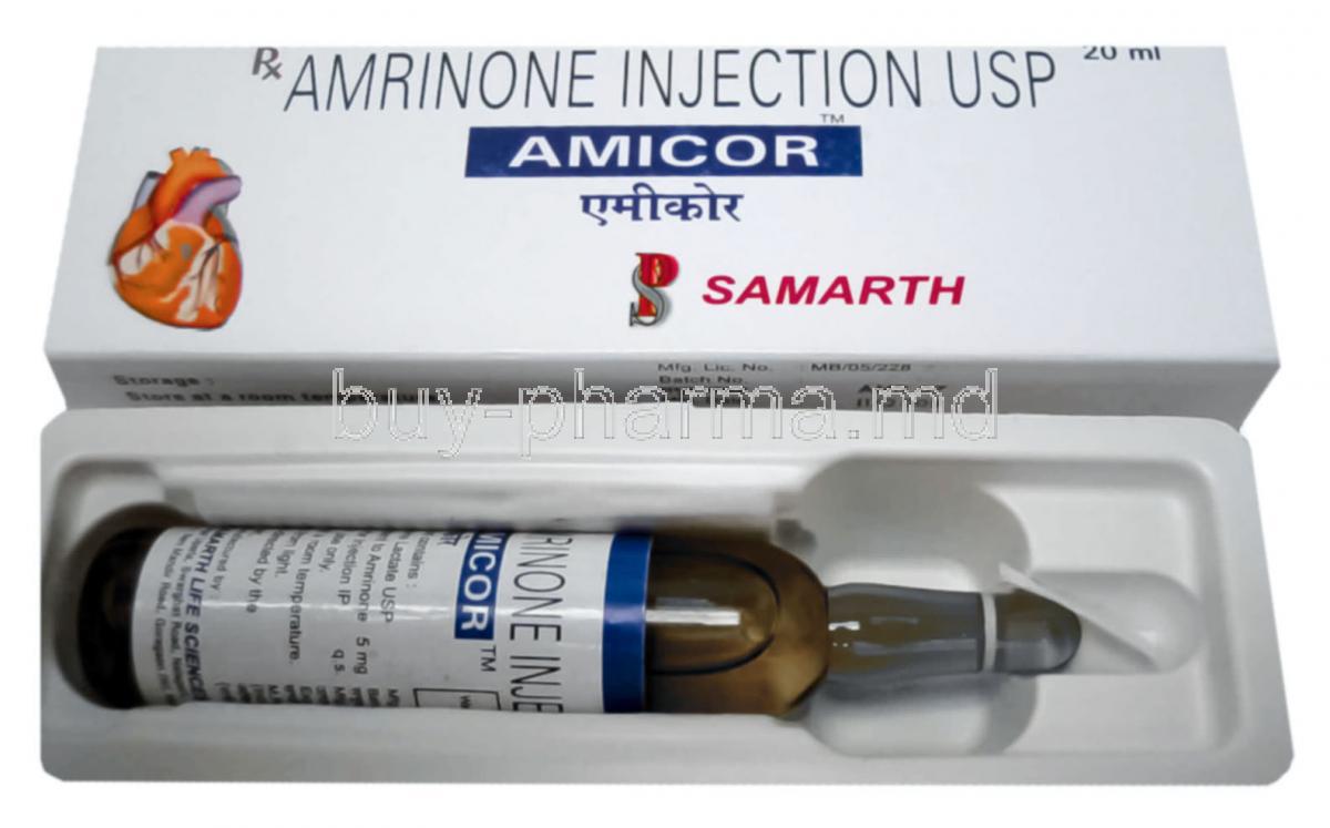 Generic Inocor,  Amrinone 20 ml  Amicor Samarth