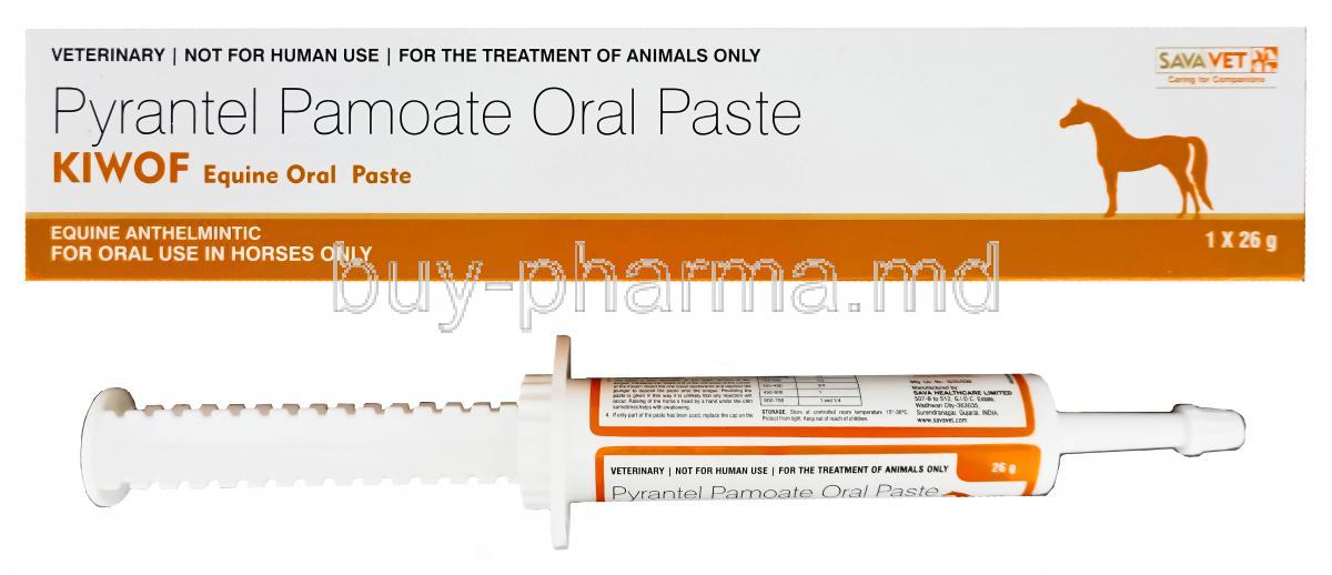 Kiwof Equine Oral Paste, Generic Strongid Paste, Pyrantel Pamoate 438.846mg