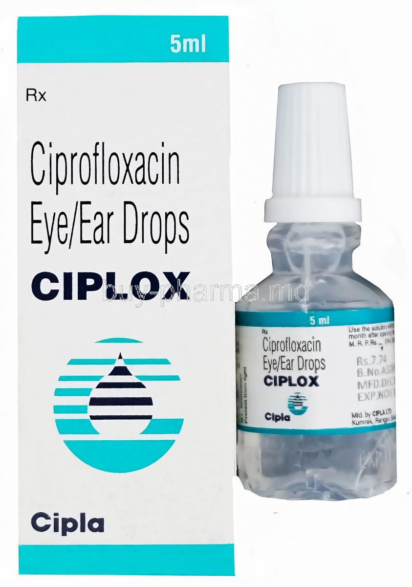 Ciplox, Ciprofloxacin EyeEar Drops 0.3% 5ml