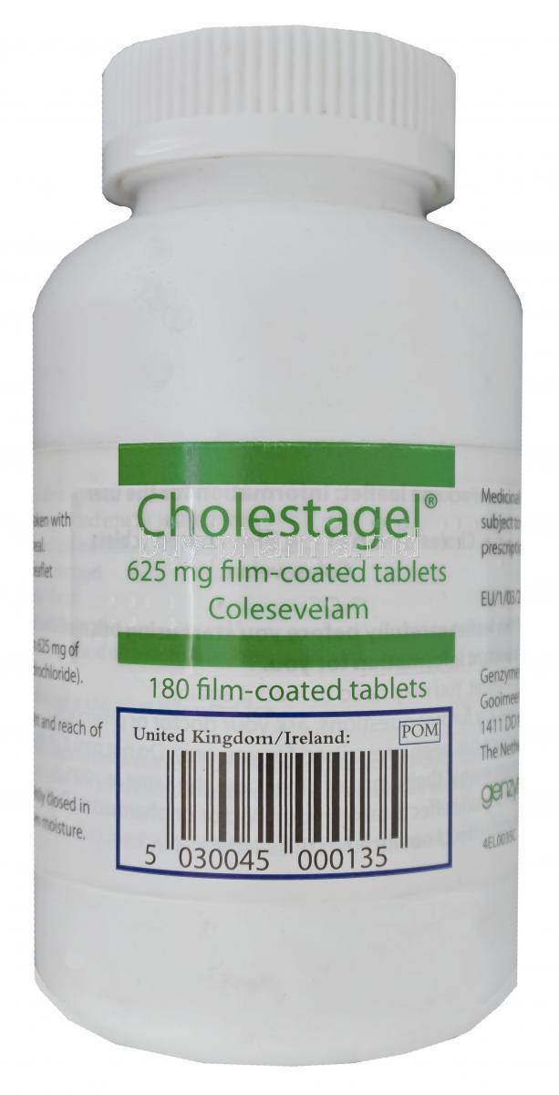 Cholestagel, Colesevelam 625mg Bottle