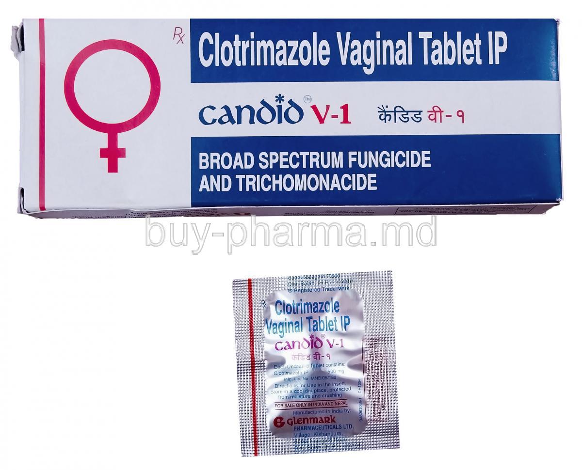 Candid V-1, Generic Lotrimin, Clotrimazole Vaginal Tablet 500mg