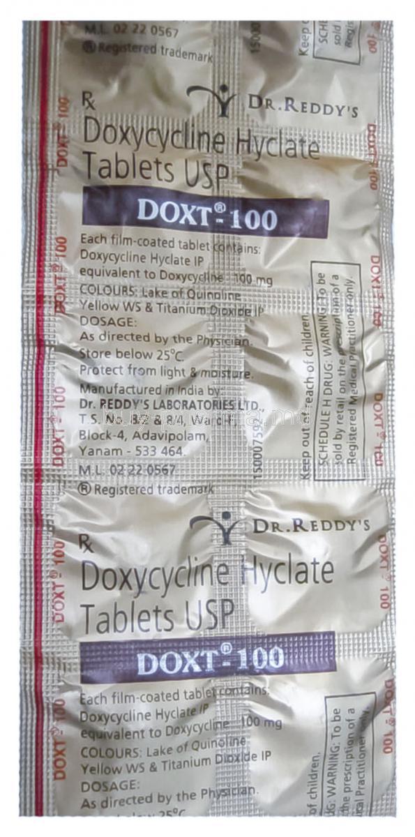 Generic  Vibramycin, Doxycycline 100 mg