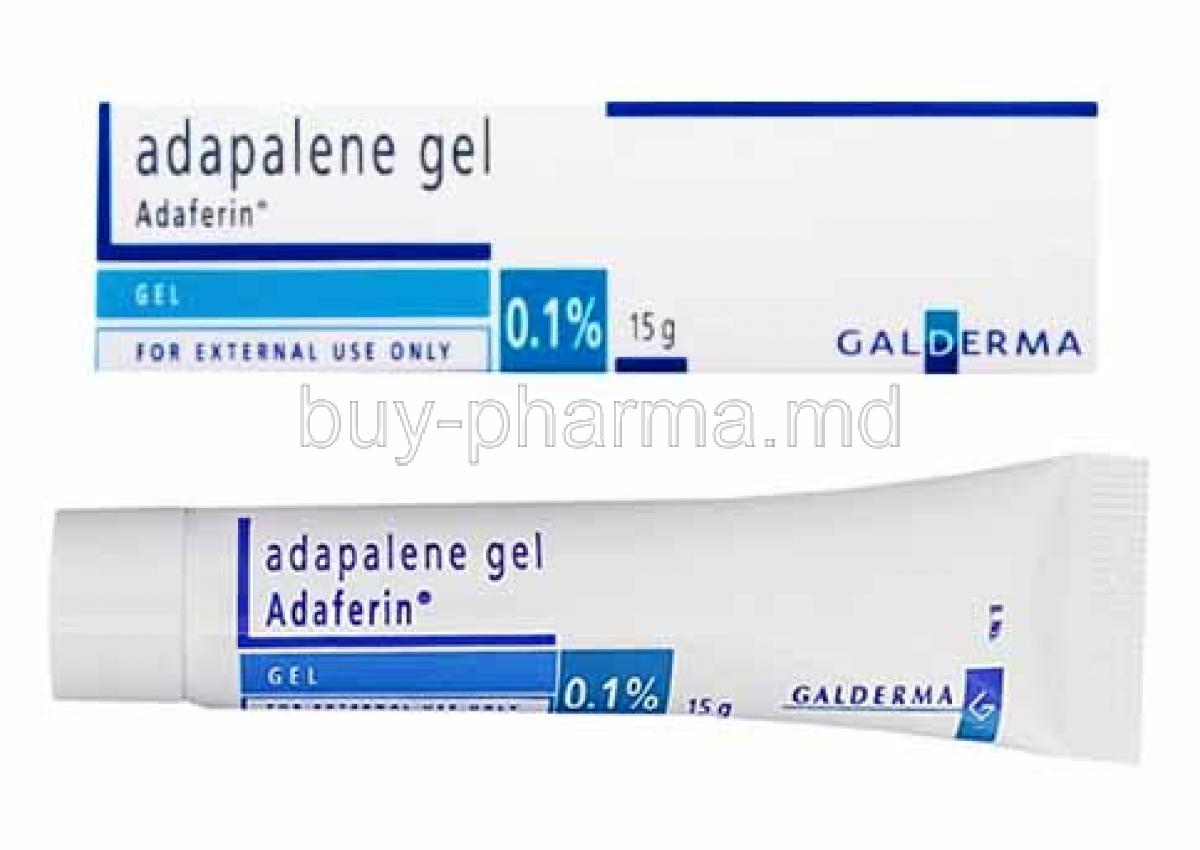 Adaferin Gel, Adapalene box and tube