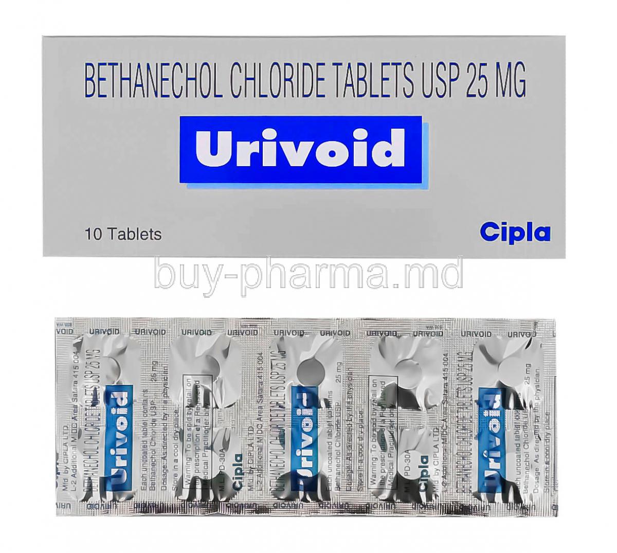 Urotone, Bethanechol 25 Mg Tablet