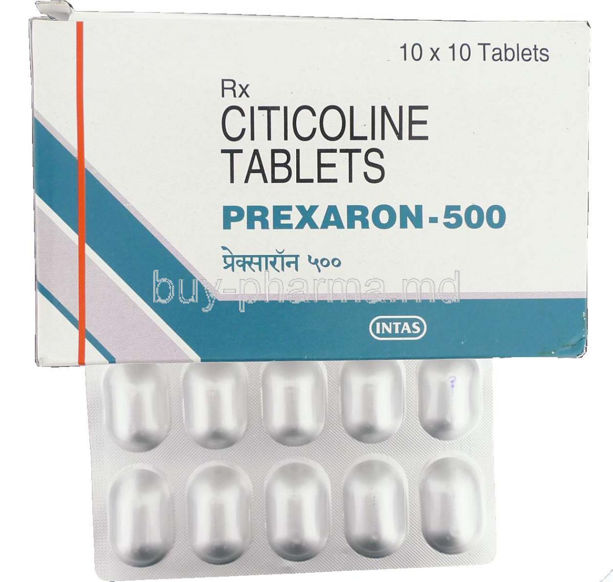 Prexaron, Citicoline Tablet And Box