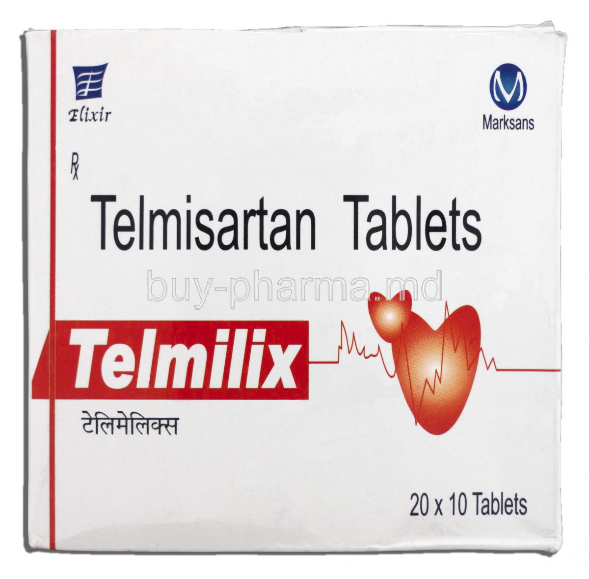 Telmilix, Telmisartan 40mg, Box