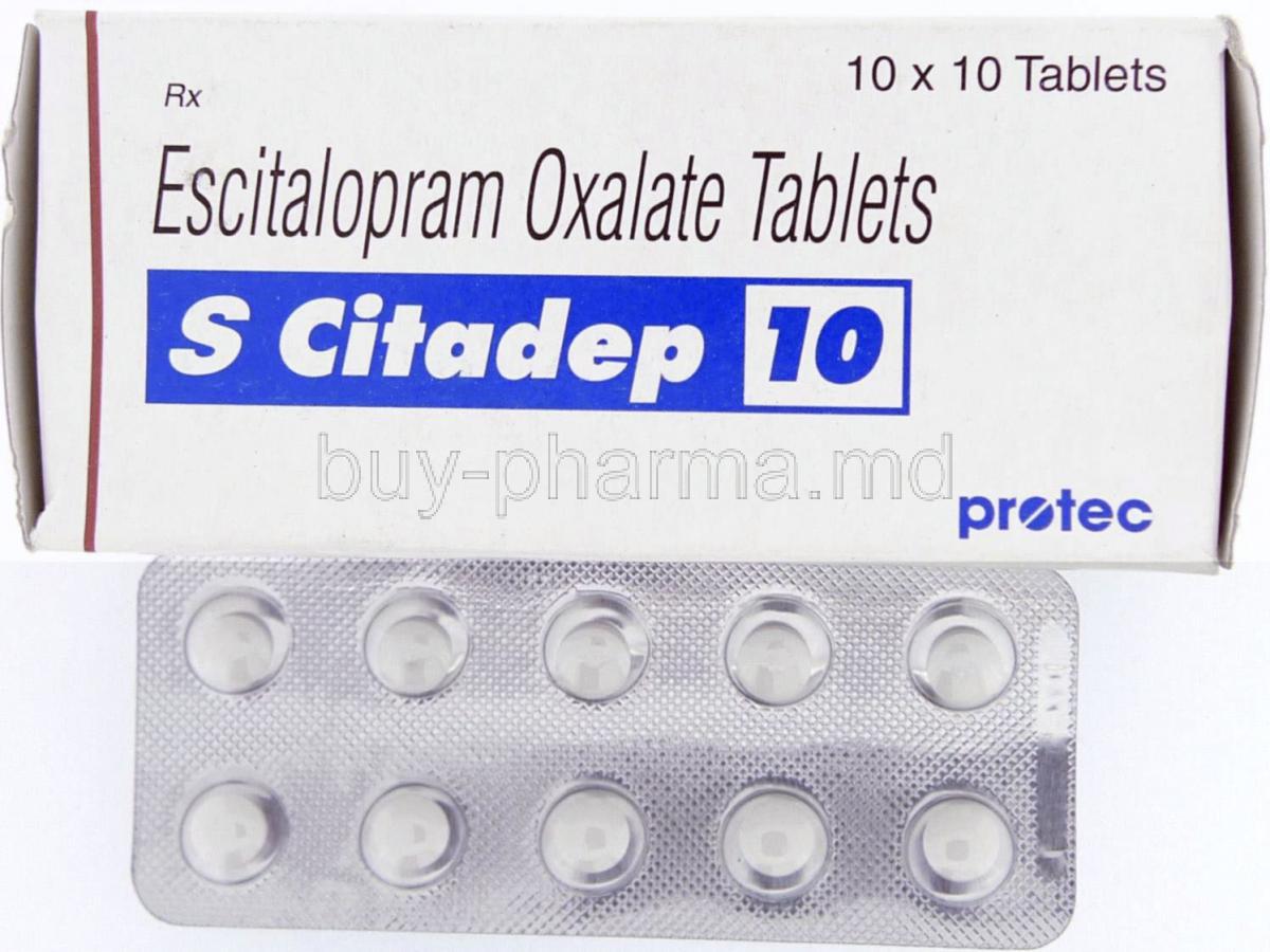 S Citadep,  Escitalopram 10 Mg Tablet (Protec)