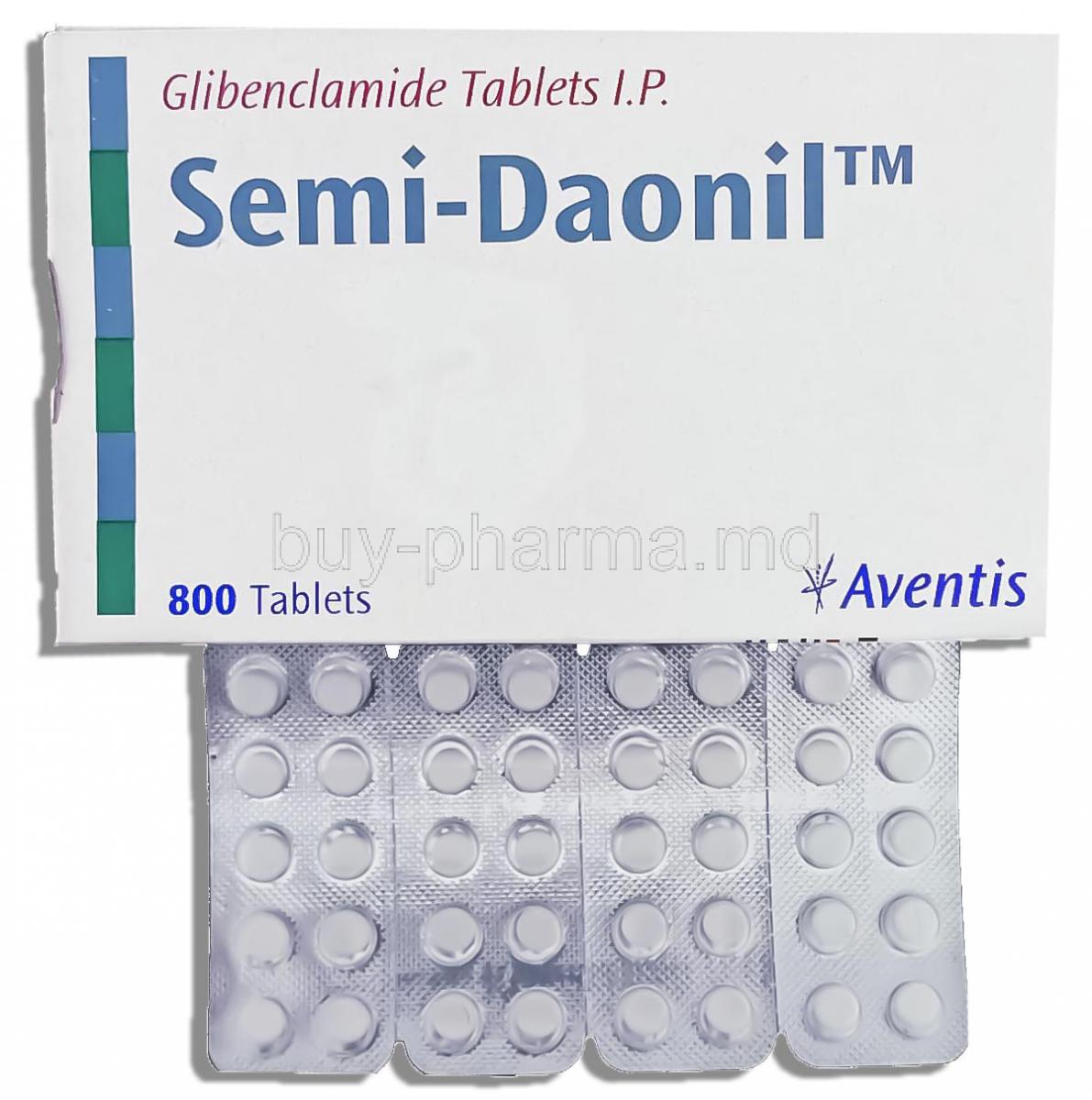Semi Daonil, Glibenclamide 2.5 mg Tablet (Otsira Genetica)