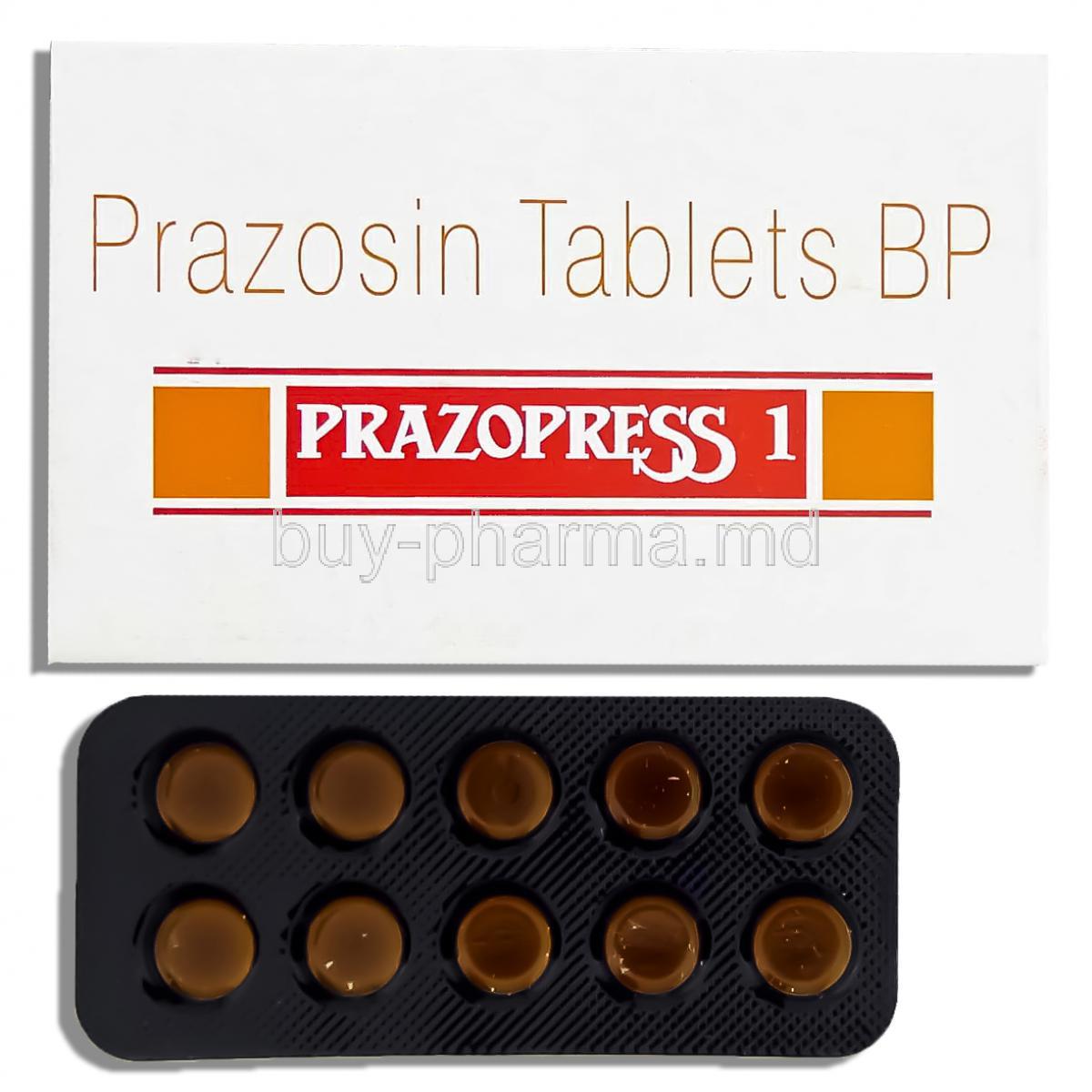 Prazopress, Generic Minipress, Prazocine 1mg (Sun Pharma)