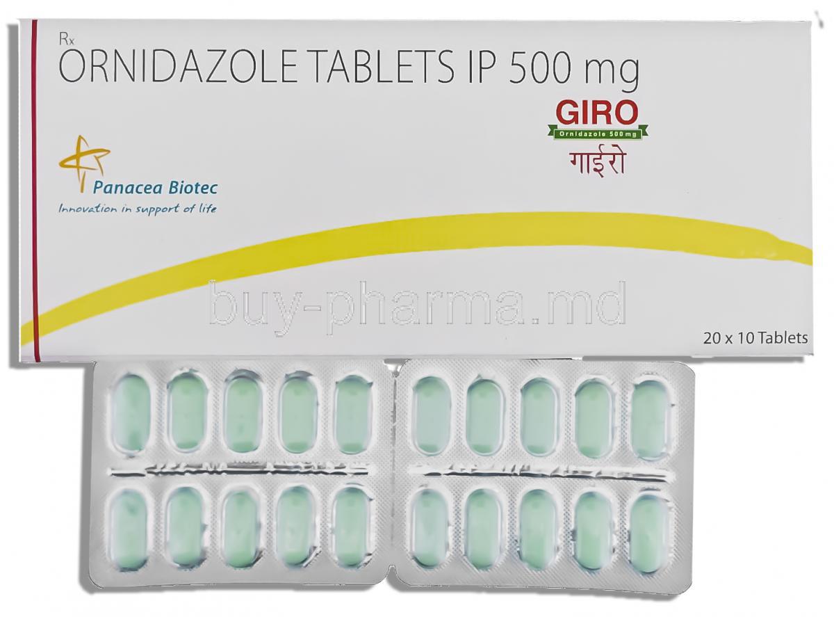 Entamizole Plus, Ornidazole  500 mg Tablets (Abbott India)