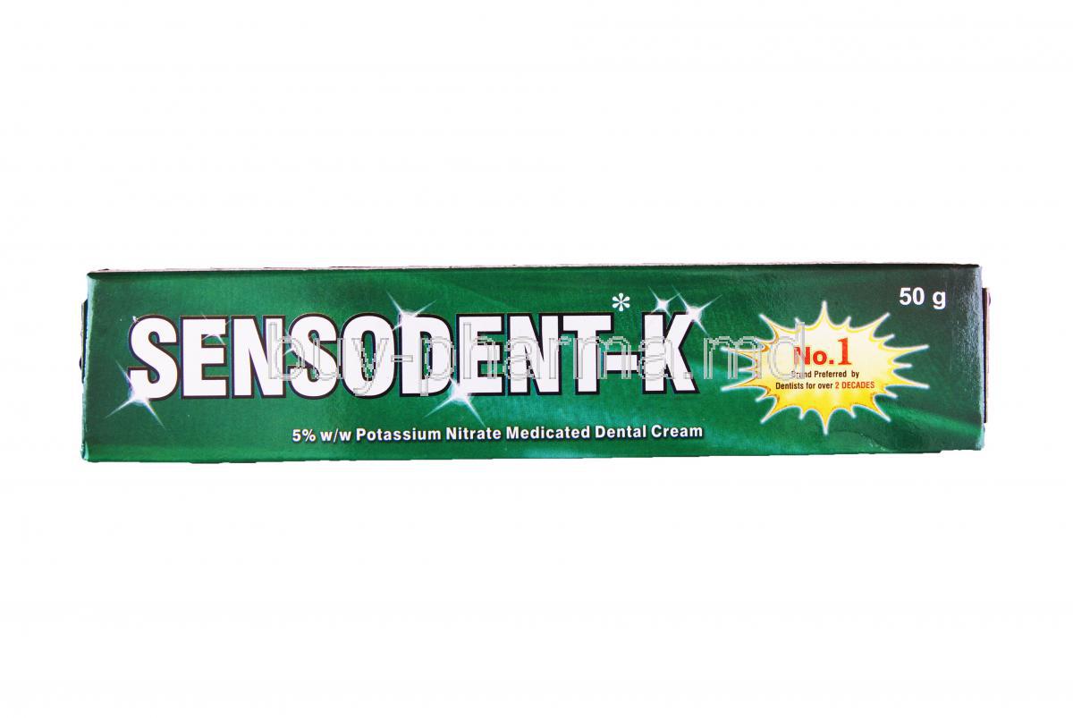 Sensodent-K, Potassium Nitrate Medicated Dental Cream 5% 50gm Box