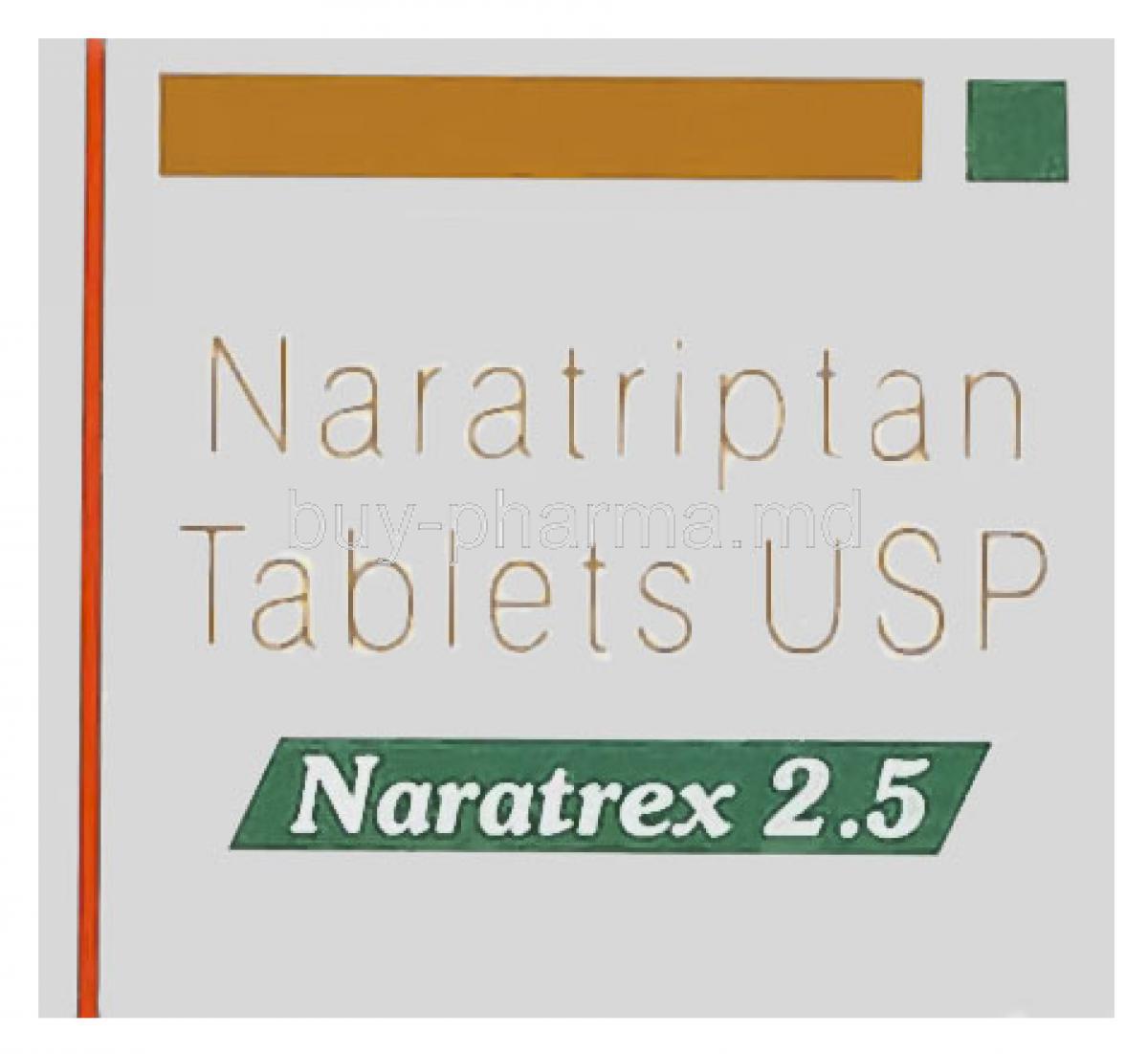 Naratrex, Naratriptan 2.5 mg Sun pharma