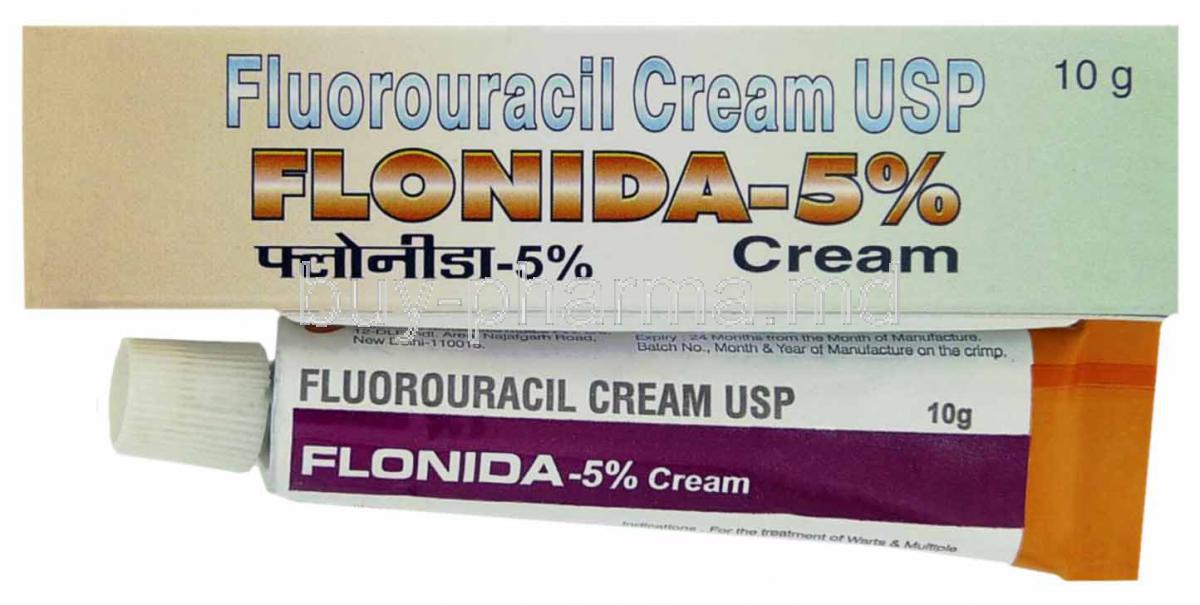 Flonida, Fluorouracil 5% 10 gm Cream (Shalaks)