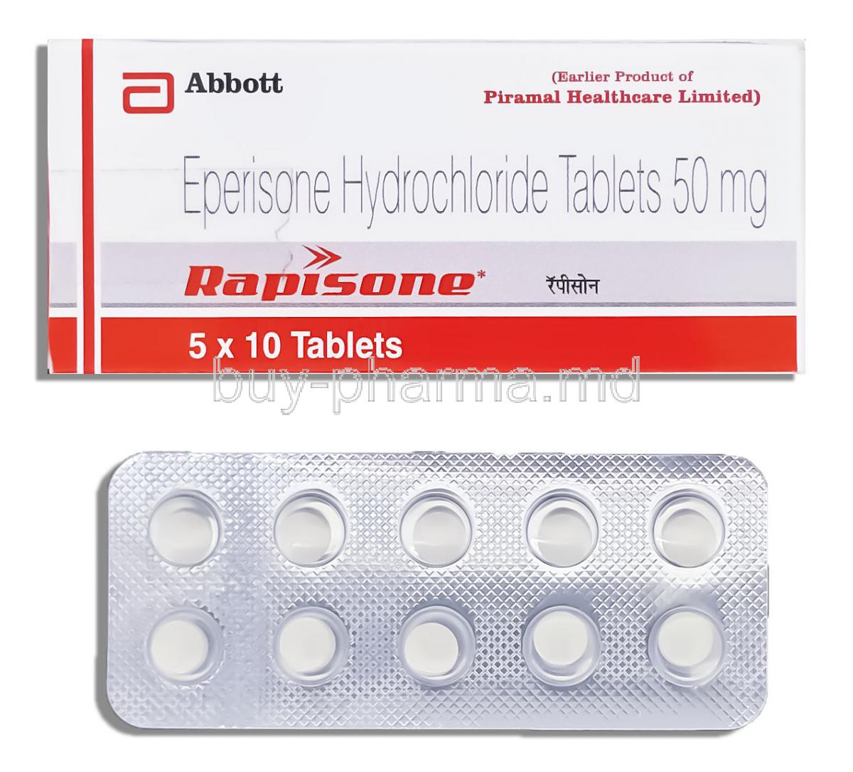 Rapisone, Generic  Myonal, Eperisone 50 mg
