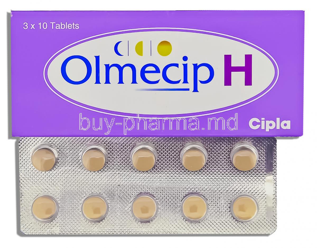 Olmecip H, Generic Benicar Hct, Olmesartan/ Hydrochlorothiazide 20 Mg/ 12.5 Mg Tablet