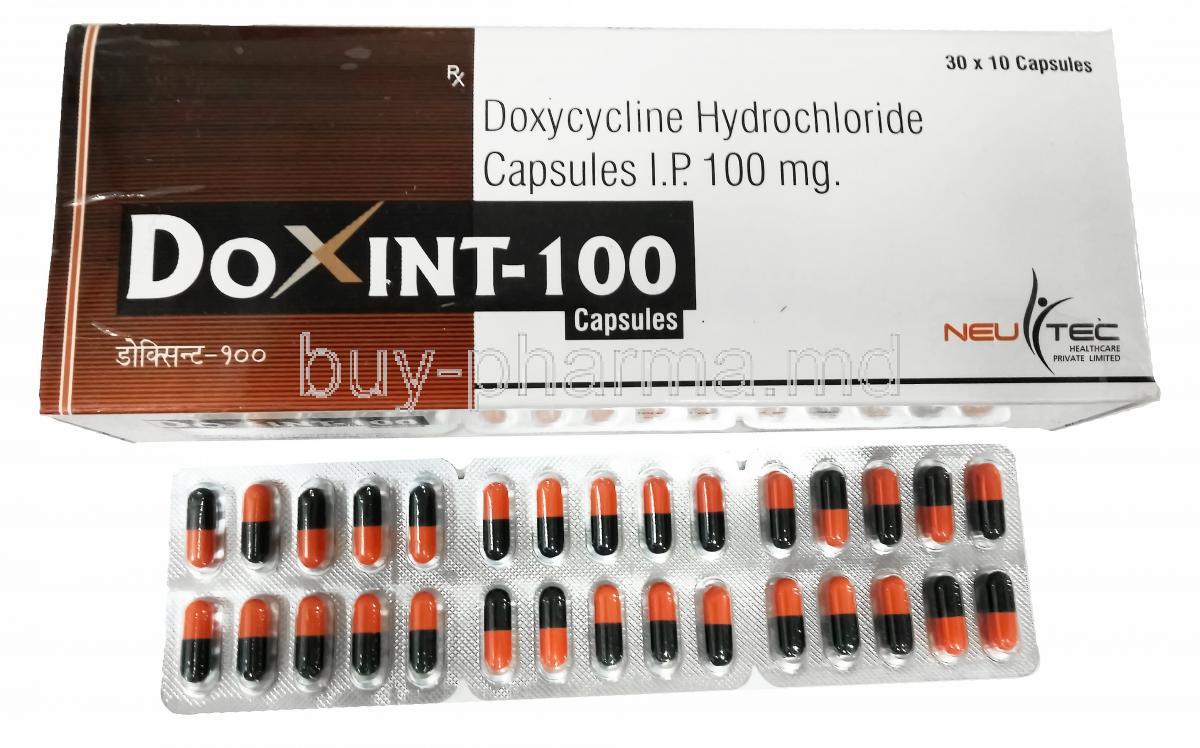 Doxint-100, Generic Vibramycin, Doxycycline 100mg