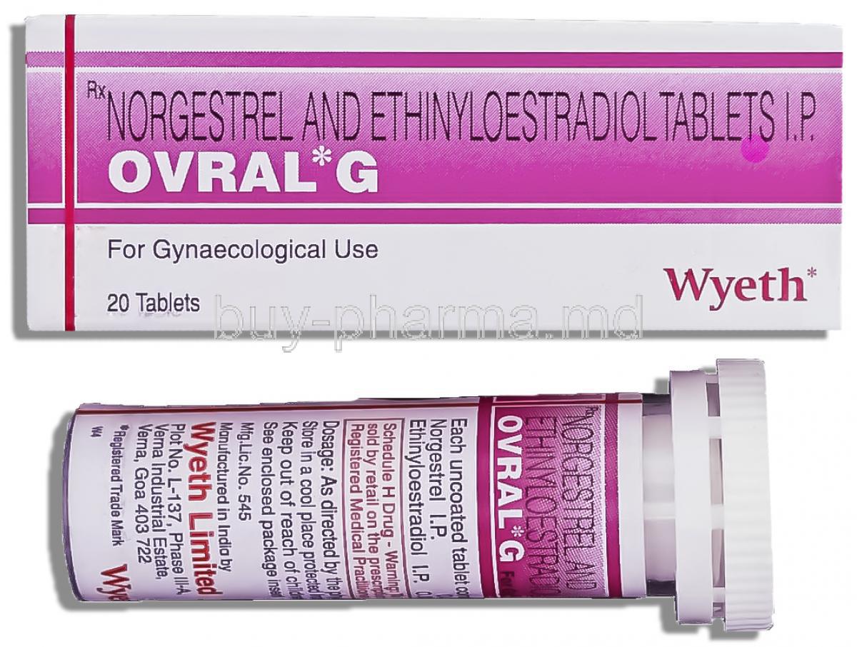 Ovral G, Generic Orthotricyclen,  Norgestrel And Ethinyl Estradiol 0.5 Mg/ 0.05 Mg Tablet (Wyeth Lederle)