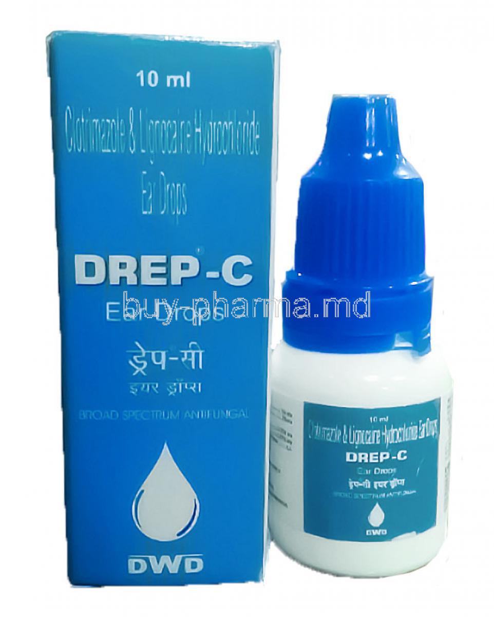 Drep-C, Lidocaine 2%, Clotrimazole 1% Ear Drops
