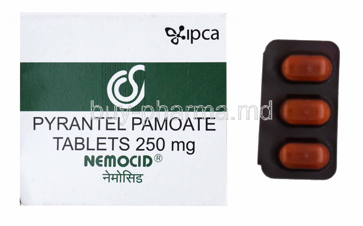 Antiminth/ Ascarel, Pyrantel Pamoate,Pyrantel Pamoate, box and blister pack