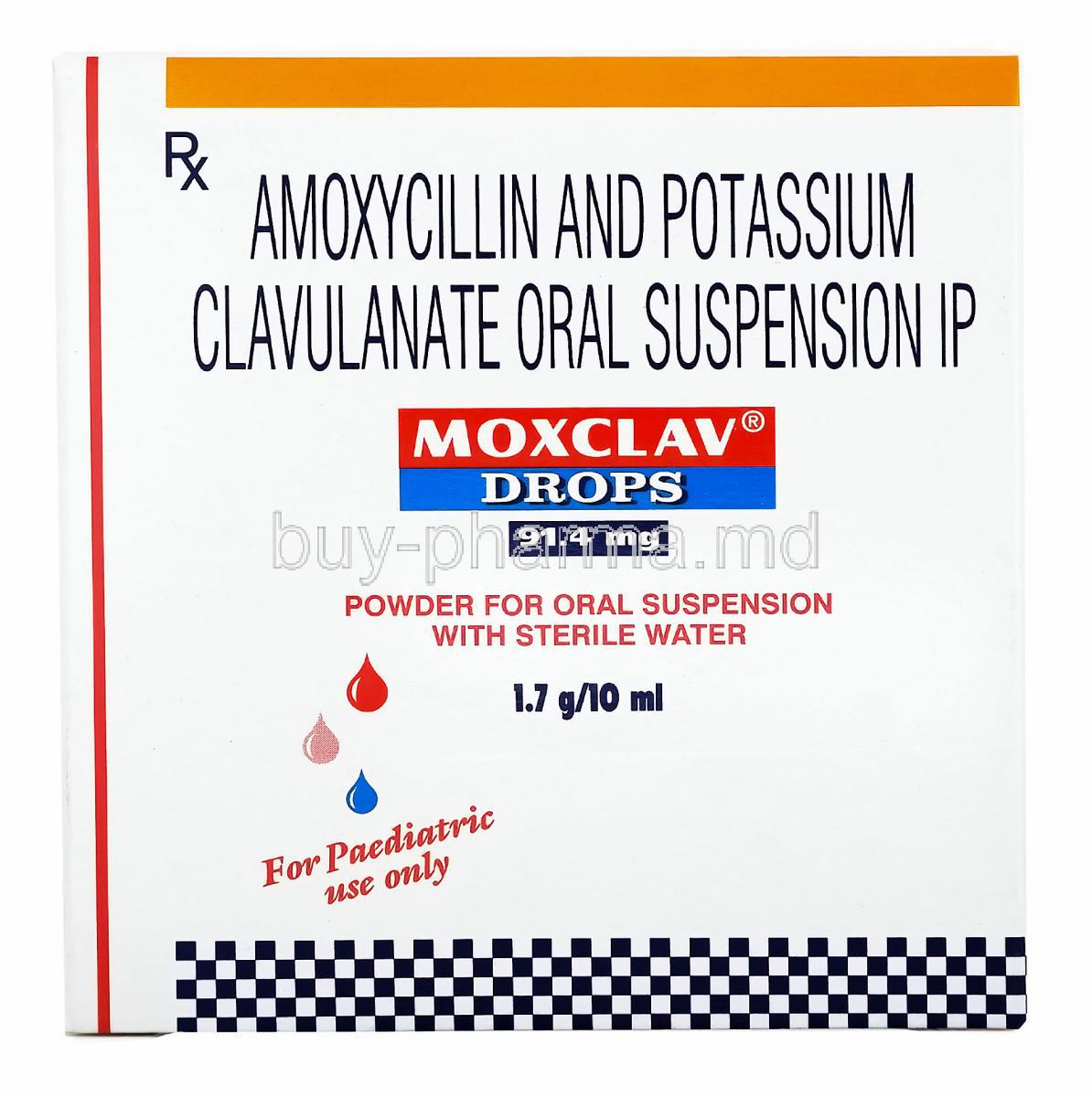 Moxclav Oral Suspension, Amoxicillin/ Clavulanic Acid box