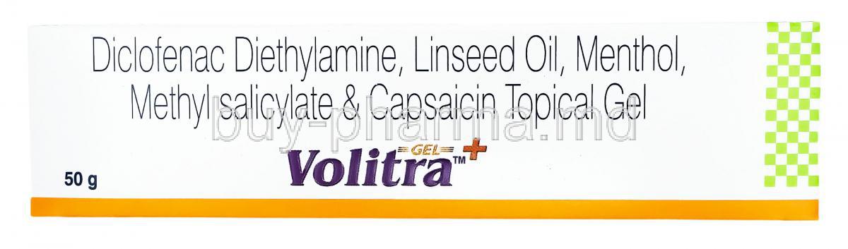 Volitra Plus Gel, Diclofenac/ Linseed oil/ Methyl Salicylate/ Menthol