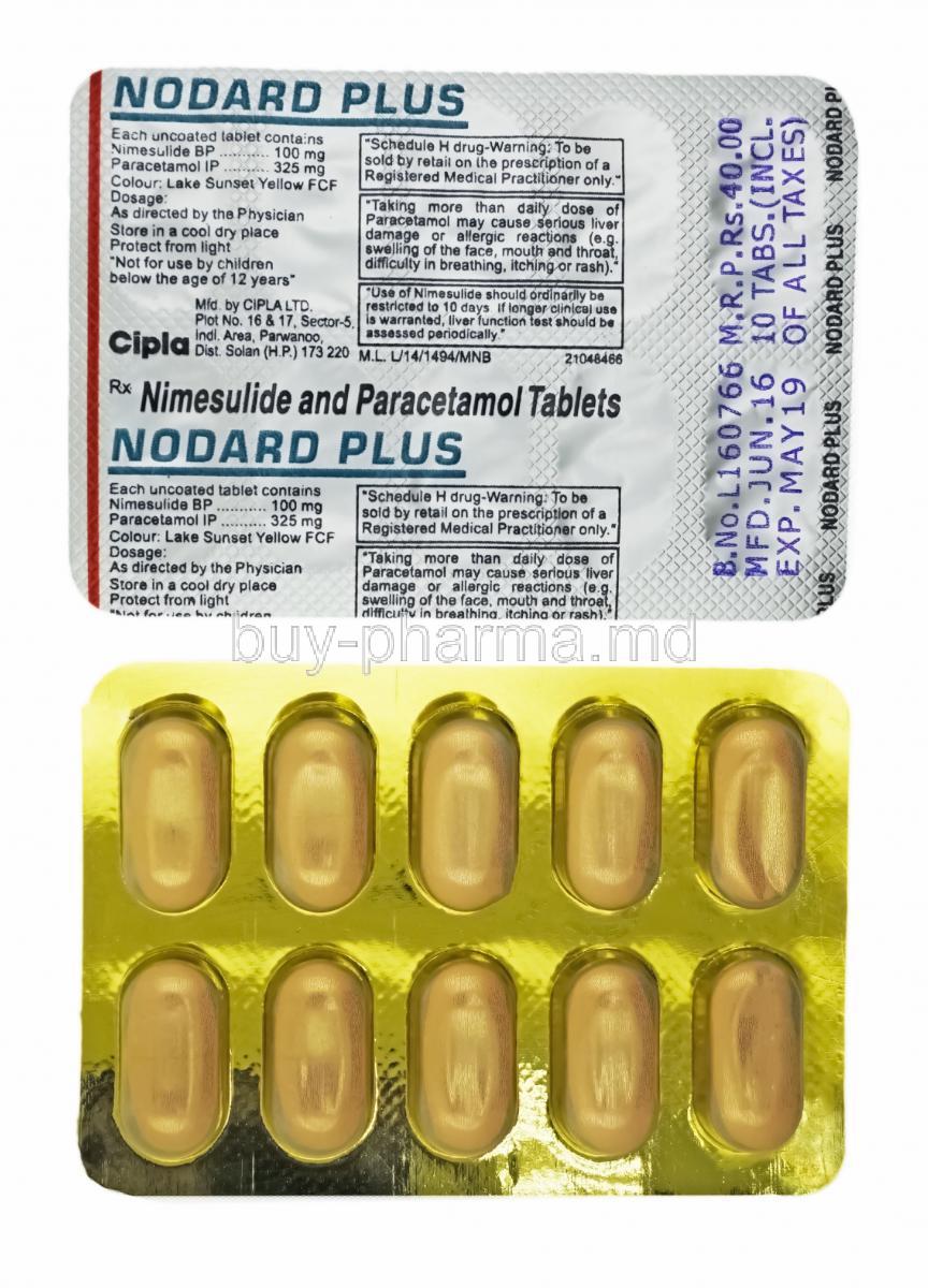 Nodard Plus, Nimesulide and Paracetamol