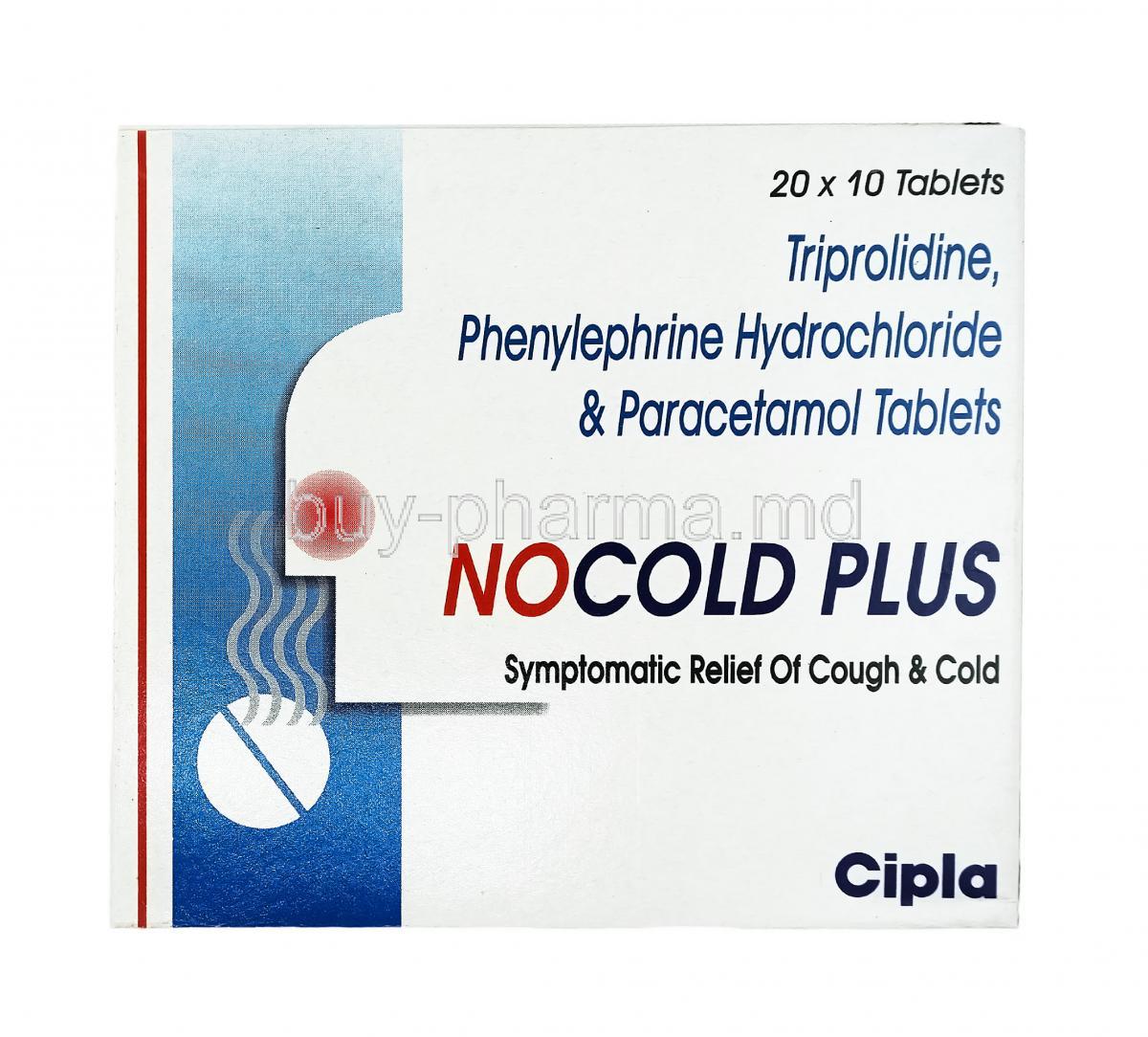 Nocold Plus, Paracetamol/ Pseudoephedrine/ Triprolidine