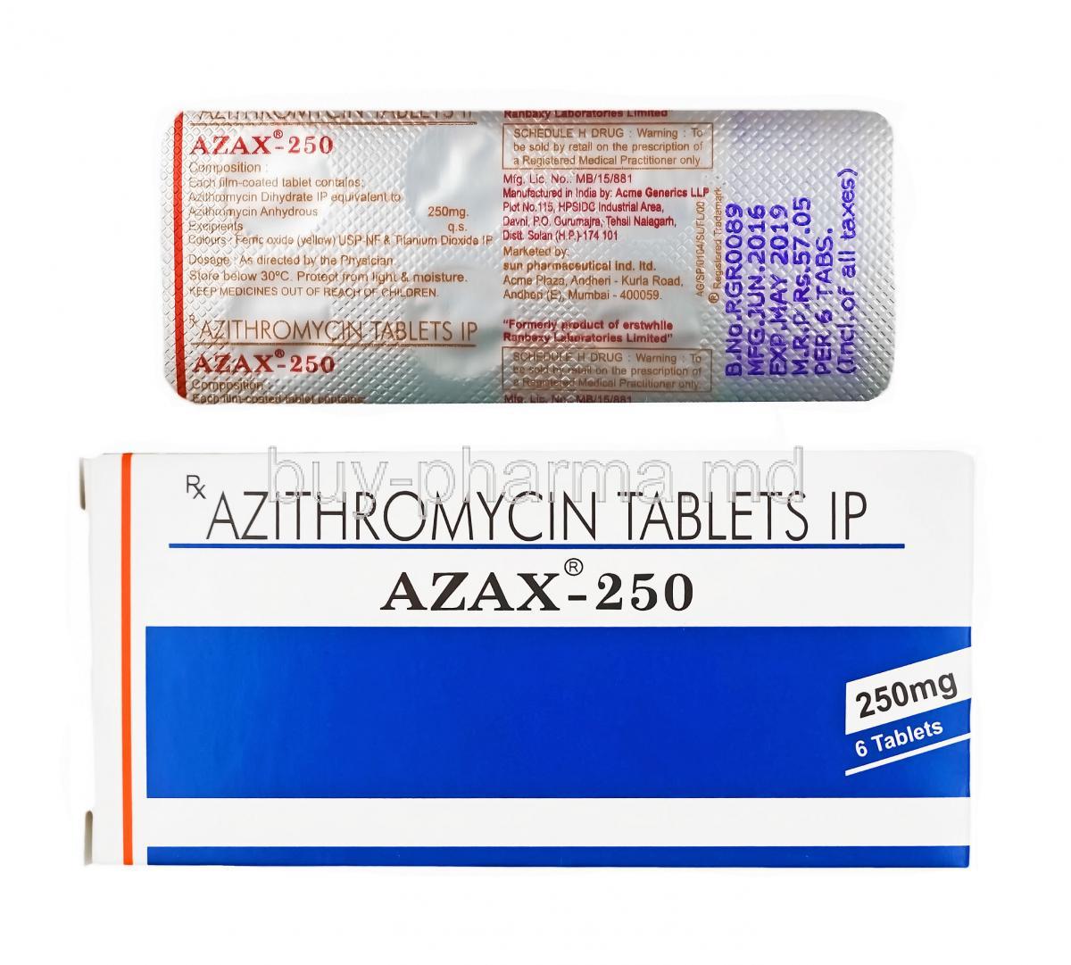 Azax, Azithromycin