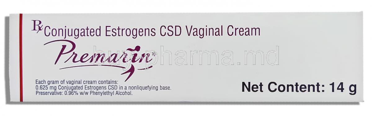 Premarin Vaginal Cream, Conjugated Estrogens  0.625 mg/ gm 42.5 gm Cream