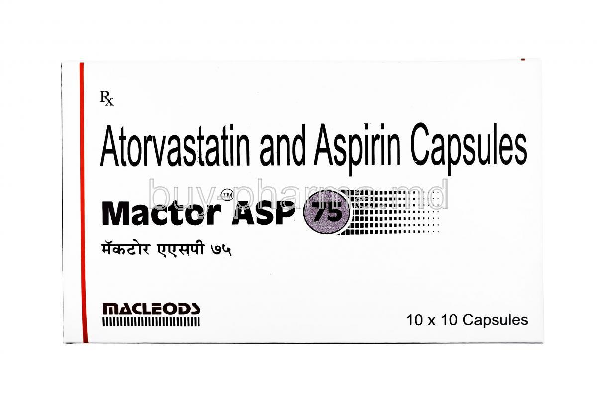 Mactor ASP, Atorvastatin and Aspirin(ASA)