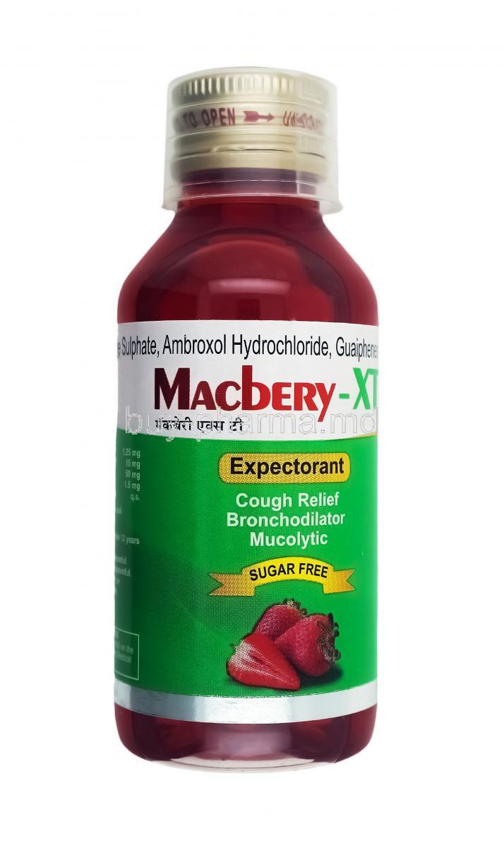 Macbery XT Syrup, Ambroxol, Guaifenesin and Terbutaline