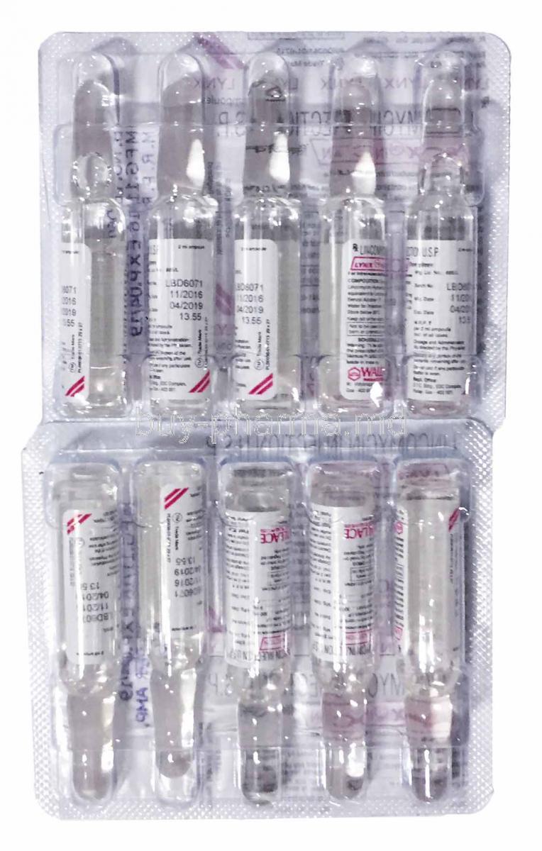 Generic Lincocin, Lincomycin Injection vials, front presentation