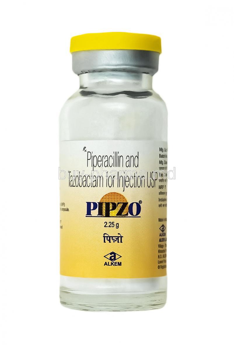 Pipzo Injection, Piperacillin and Tazobactum 2.25gm bottle