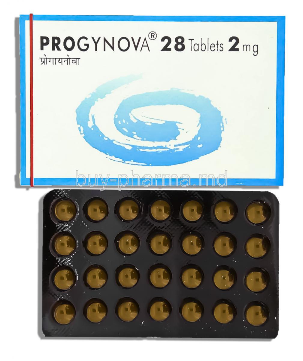 Progynova,  Estradiol Valerate 2 Mg Tablet (Schering)