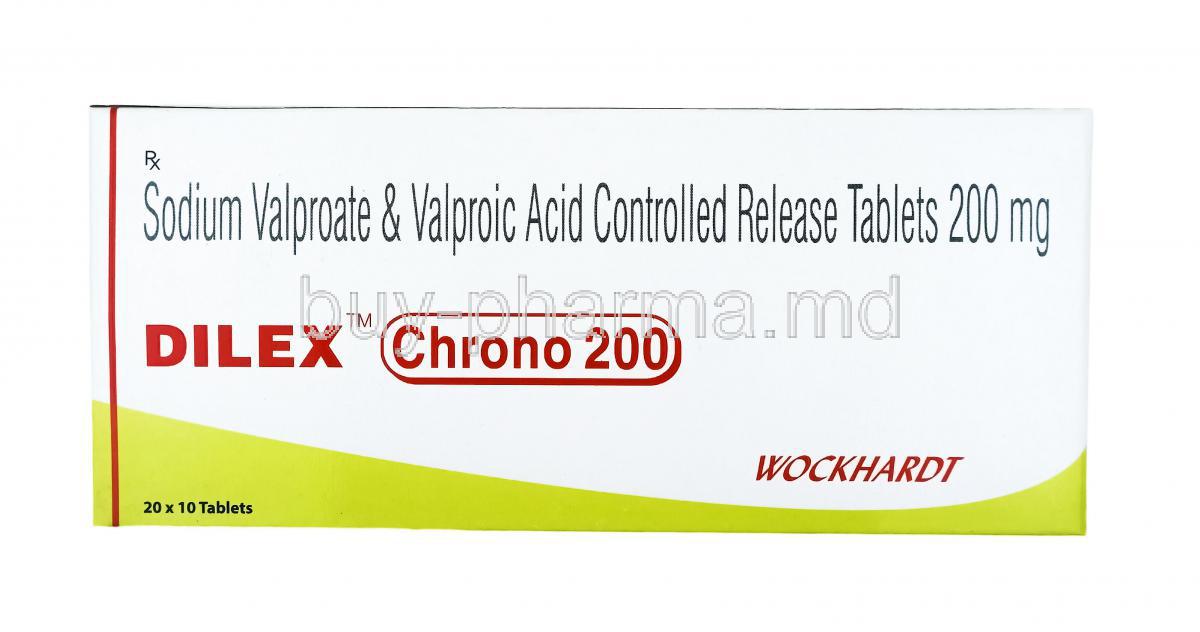 Dilex Chrono , Sodium Valproate and Valproic Acid 200mg