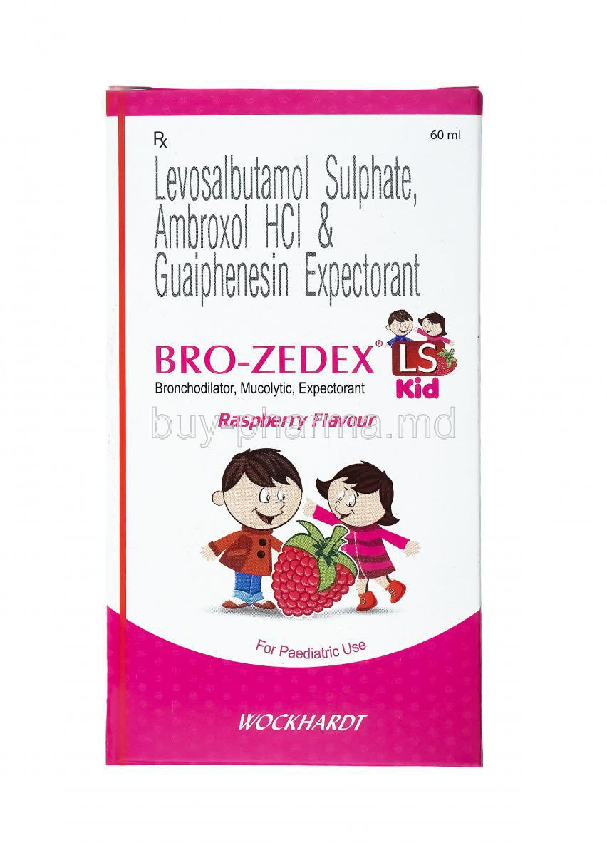 Bro-Zedex LS Kid, Ambroxol, Levosalbutamol and Guaifenesin