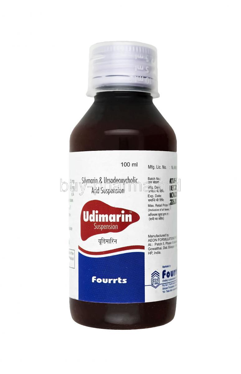 Udimarin Suspension, Silymarin and Ursodeoxycholic acid bottle