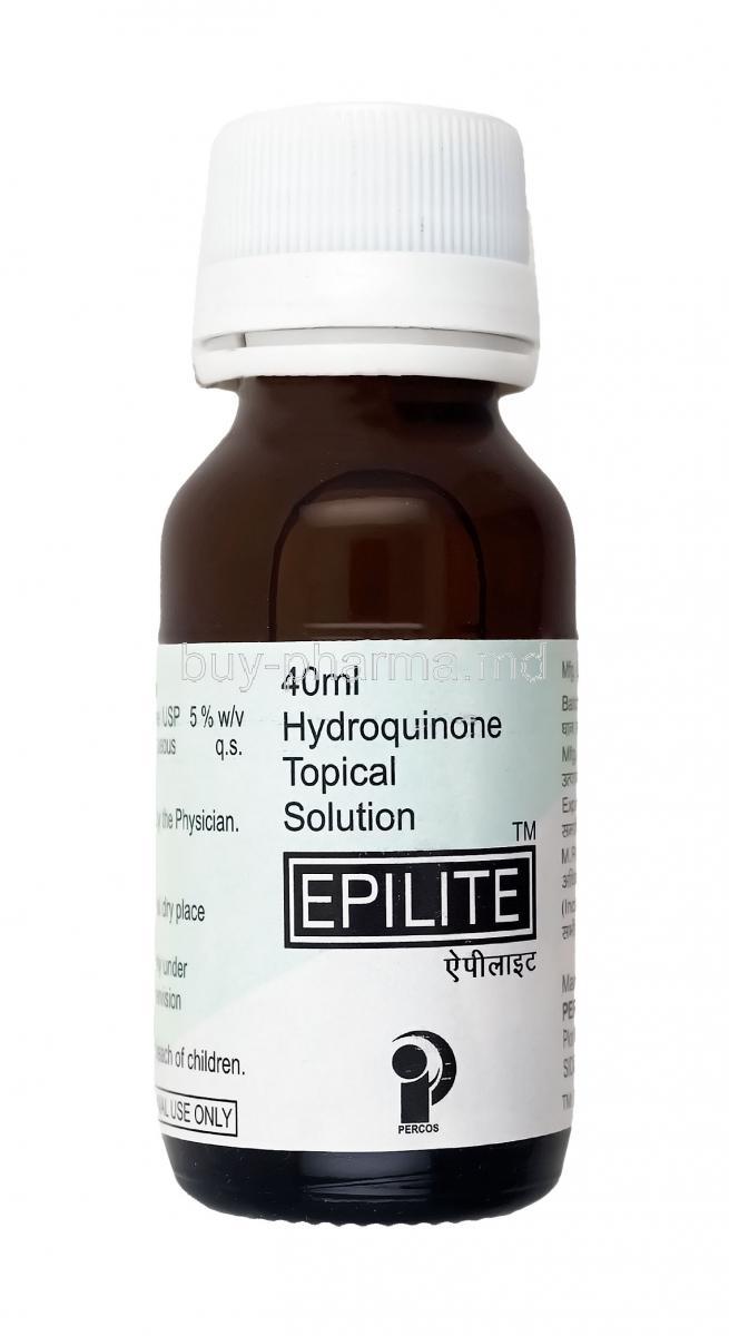 Epilite Lotion, Hydroquinone bottle