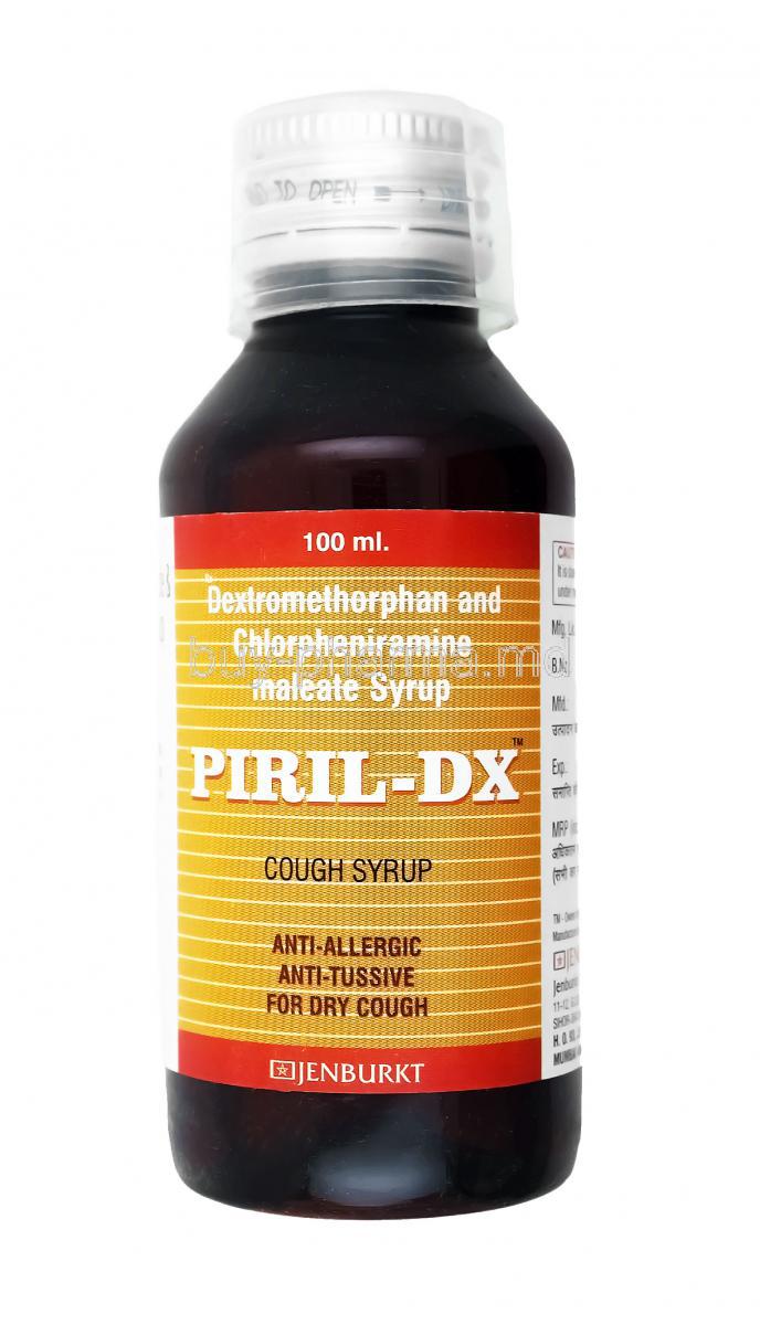Piril DX Cough Syrup, Chlorpheniramine and Dextromethorphan