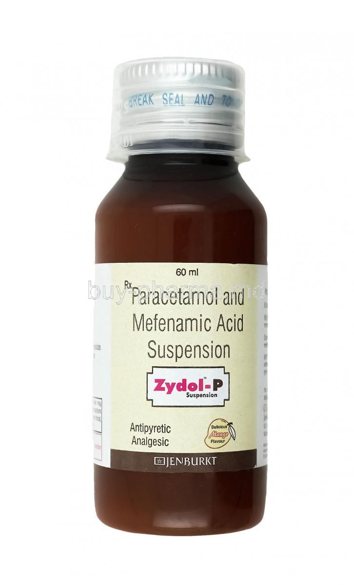 Zydol P Suspension, Mefenamic Acid and Paracetamol
