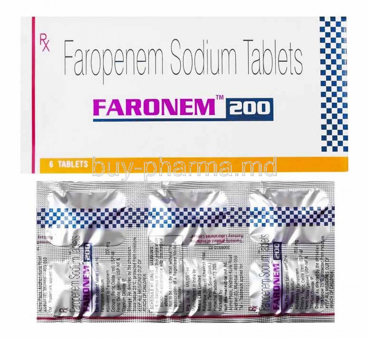 Faronem, Faropenem box and tablets