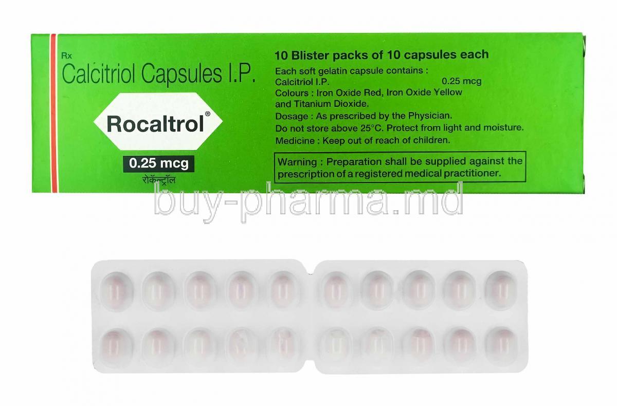 Rocaltrol, Calcitriol 0.25mcg box