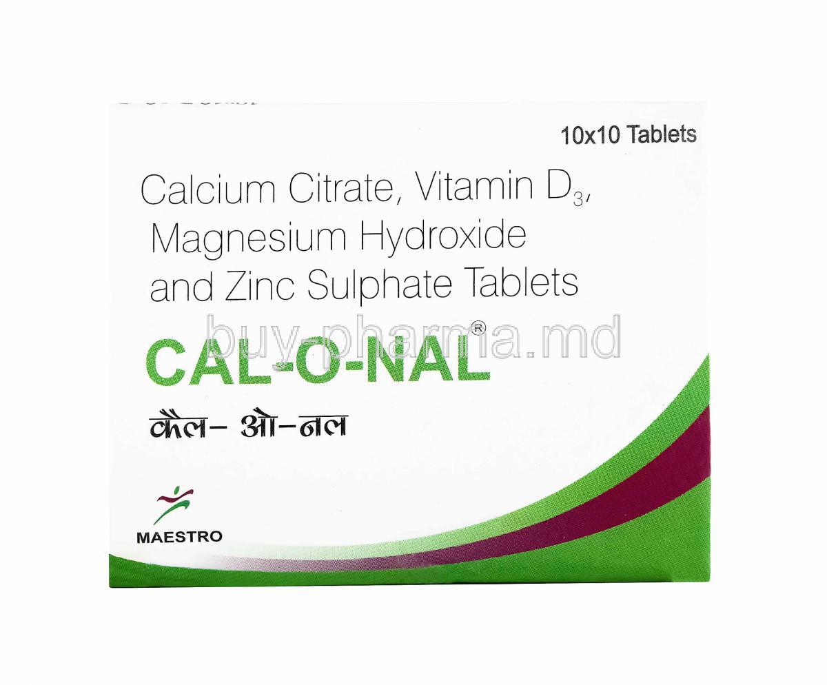 Calonal, Calcium Citrate, Vitamin, Magnesium Hydroxide and Zinc