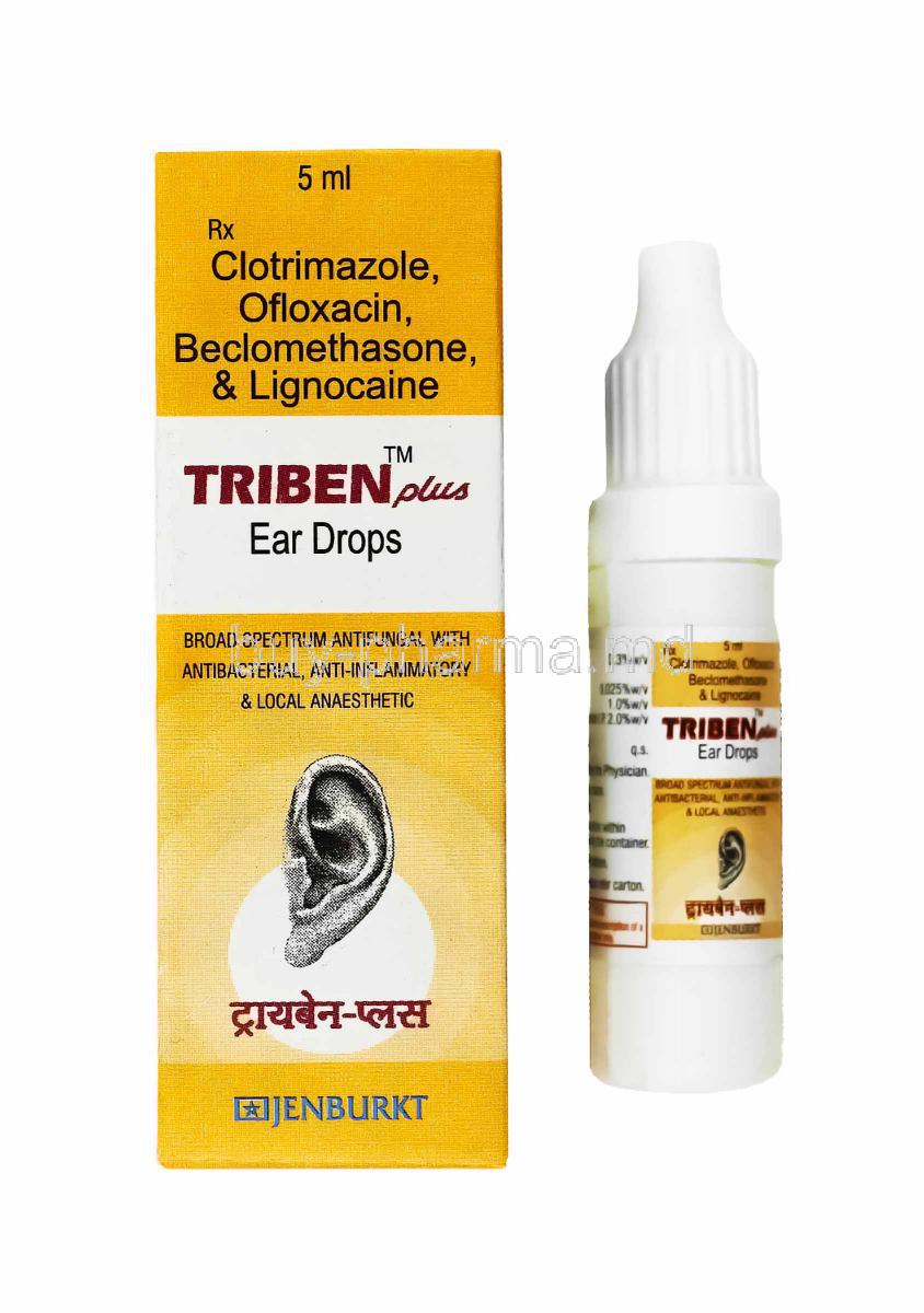 Triben Plus Ear Drop, Beclometasone, Clotrimazole and Gentamicin