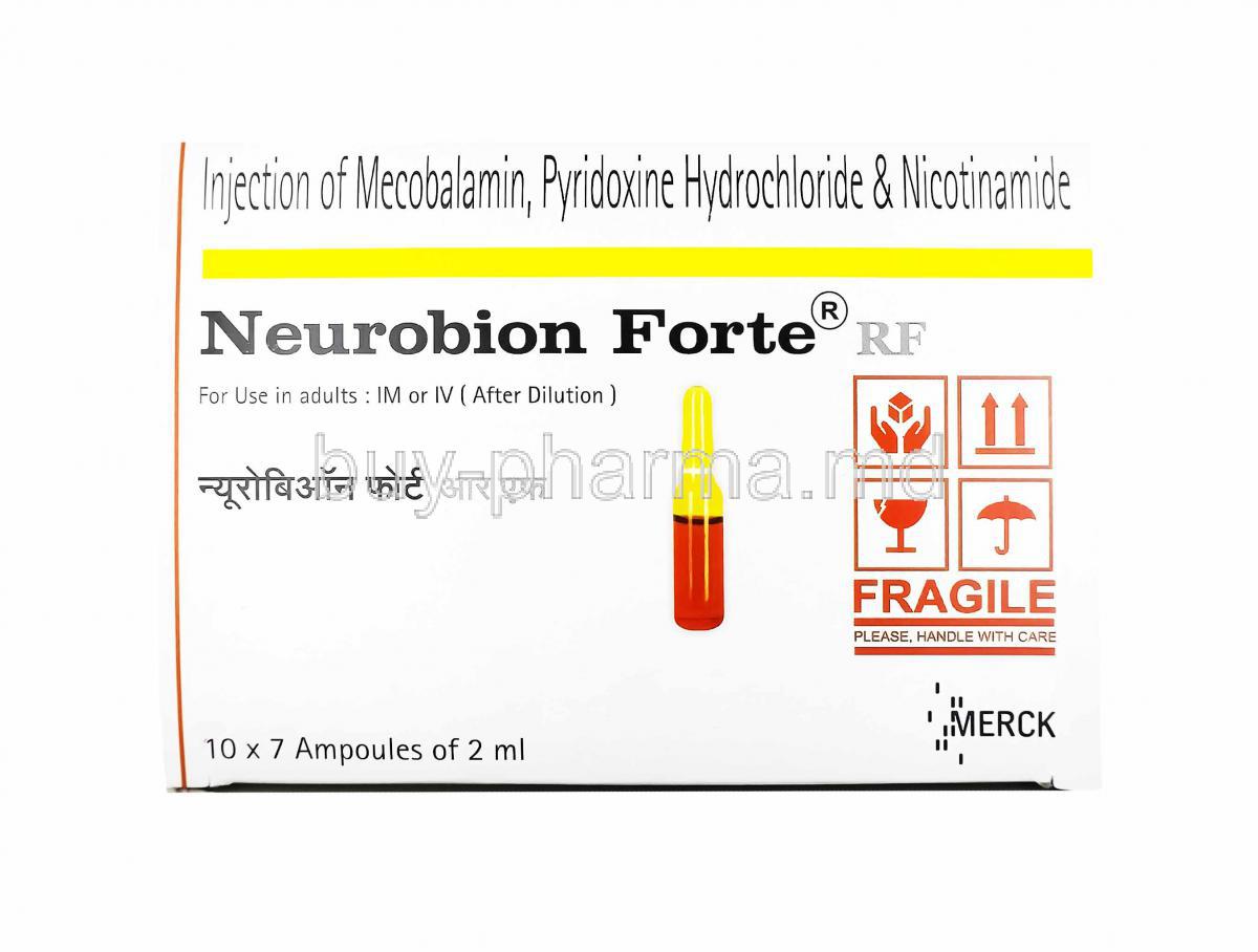Neurobion RF Forte Injection, Methylcobalamin and Vitamin B6 Pyridoxine